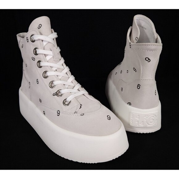 MM6 Maison Margiela 6 Platform Suede Sneakers 40 10 Womens Gray - Picture 3 of 16